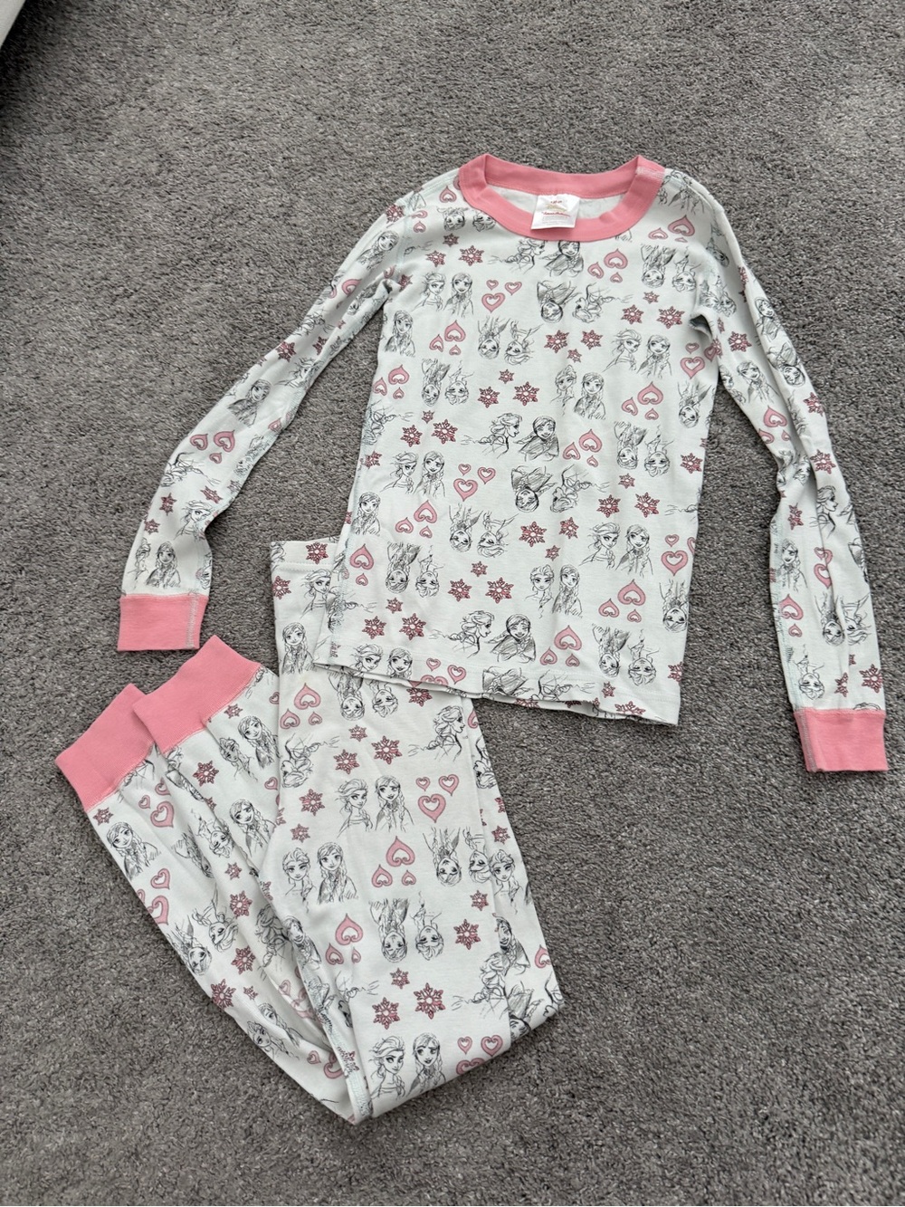 Hanna Andersson Disney Frozen Organic Cotton Long Pajamas Size 8